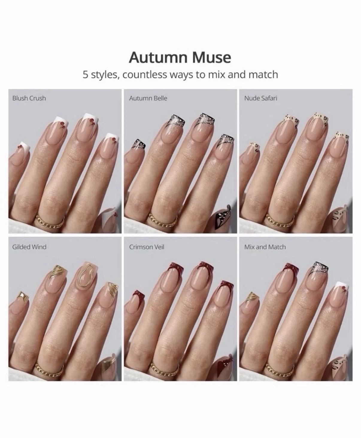 BTArtboxnails XCOAT-Autumn Muse Press-On Nails Short Square