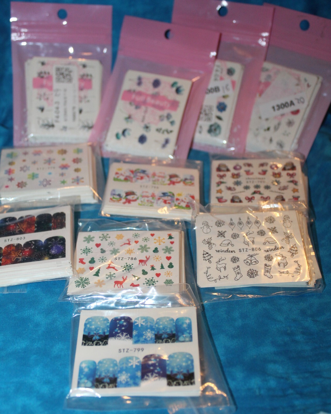 Huge Lot Of 247 Sheets Of Nail Art