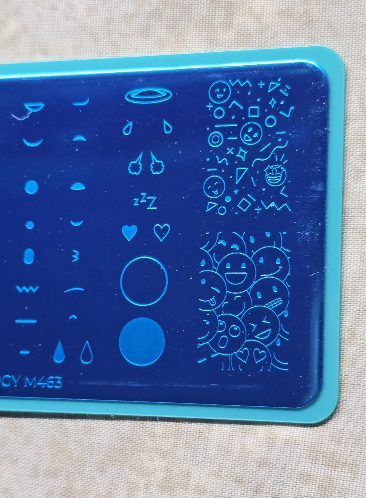 Maniology M463 Nail Stamp Plate Express Yourself Kawaii Emoji Smiley Faces