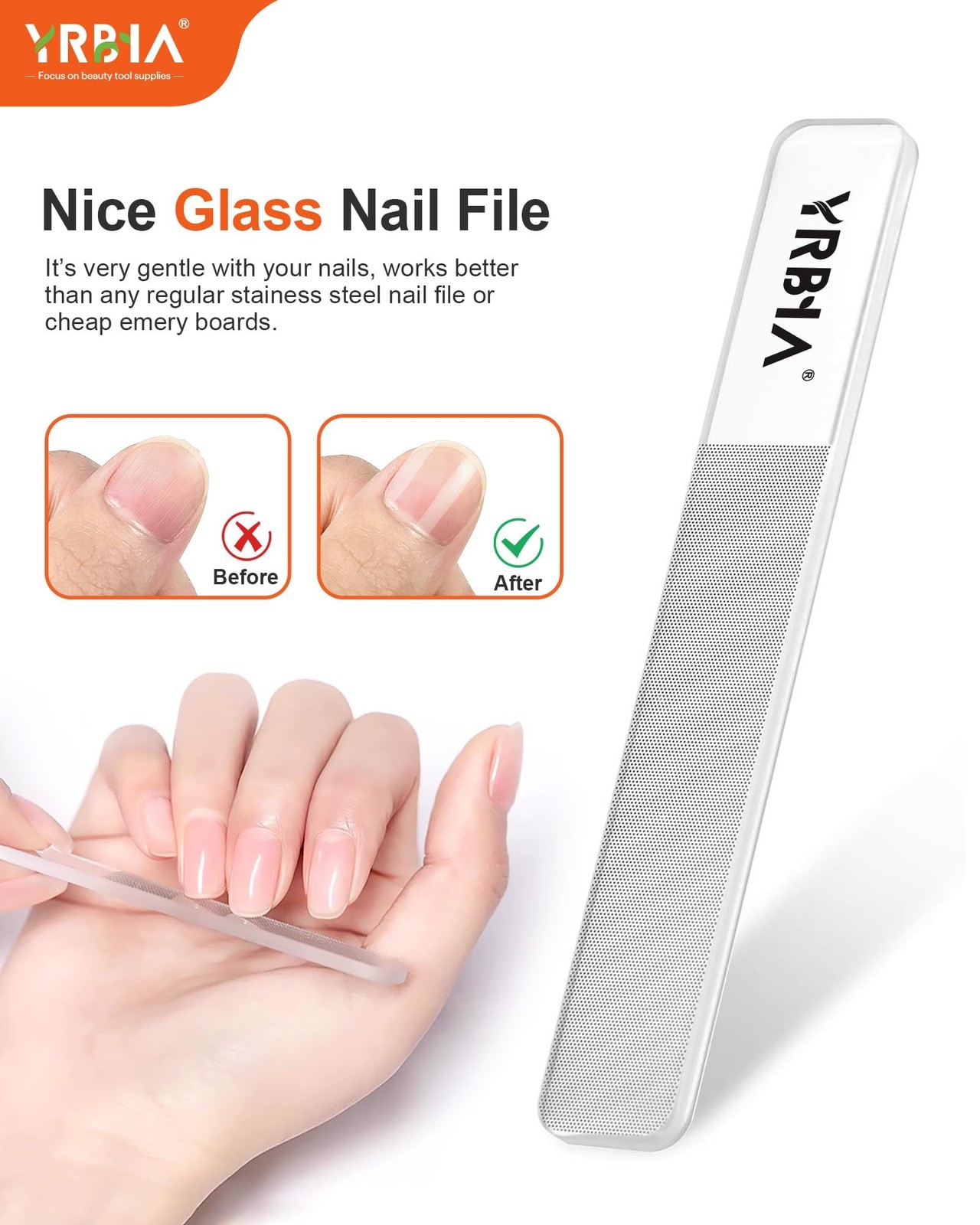 Nail Clippers with Glass Nail File, YRBIA Ultra Sharp Nail Clipper Set, Profe…
