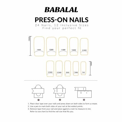 French Tip Press on Nails Medium Square Fake Nails Black Pink Glue FNr21star