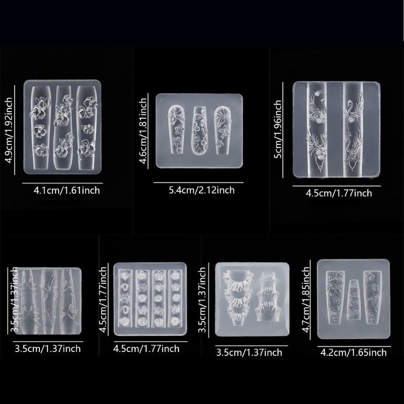 Easy to Use Silicone Mold for Detailed 3D Nail Art Nail Accesory for Manicurists