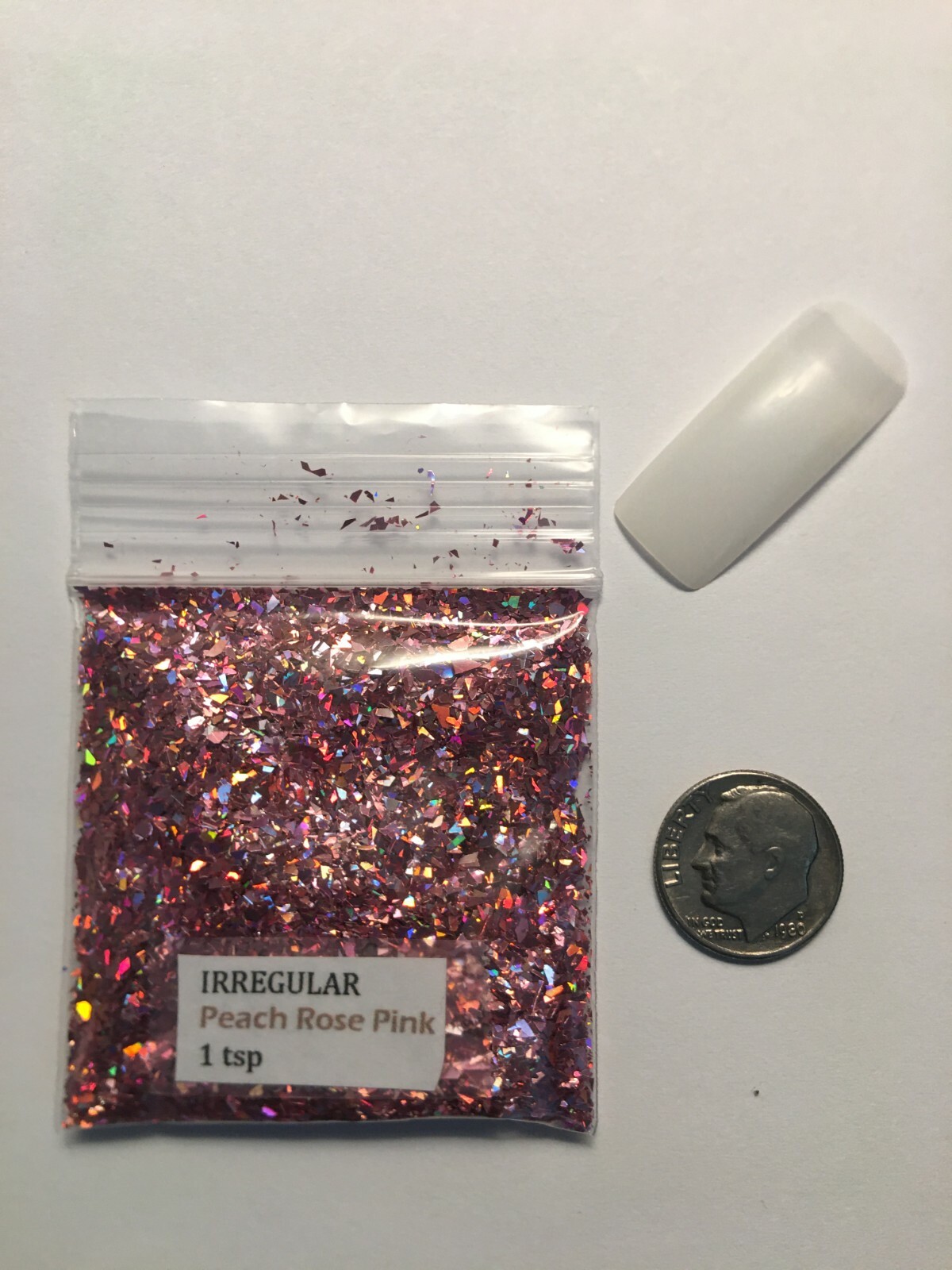 Solvent Resistant IRREGULAR shape Glitter(Peach Rose Pink) Nail Art Face Crafts