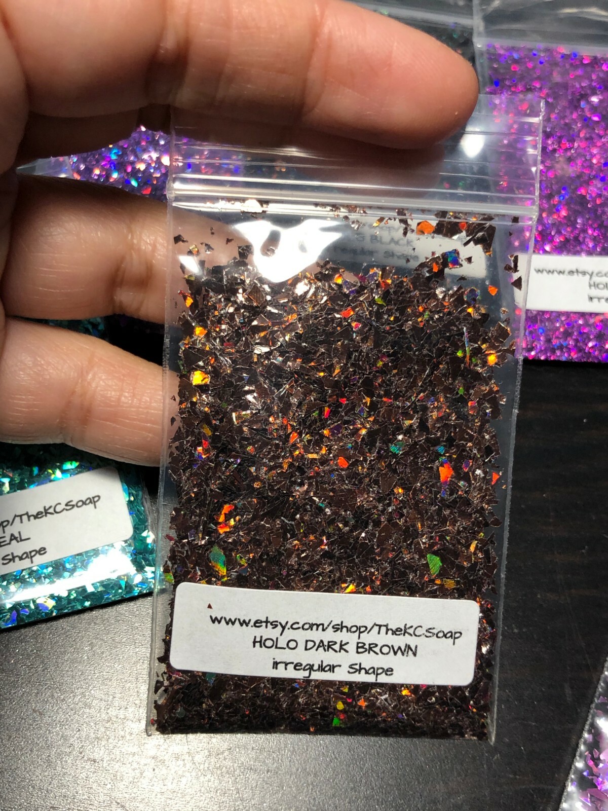 Holographic IRREGULAR SMALL Mylar Sheet Random Cut Size Flakes for nail US Selle