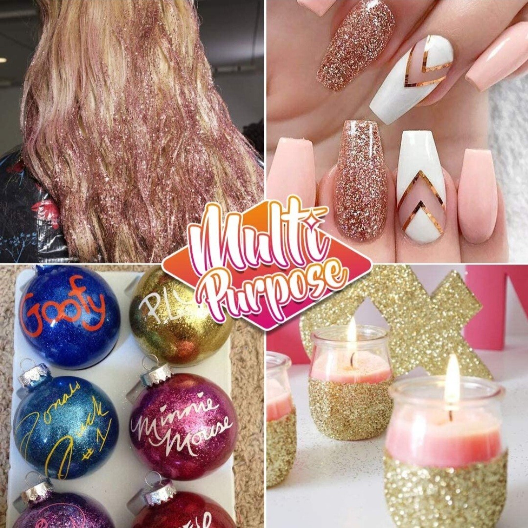 Fine Glitter Sparkly for Crafting, FANDAMEI 32 Colors of Nail Glitter Face
