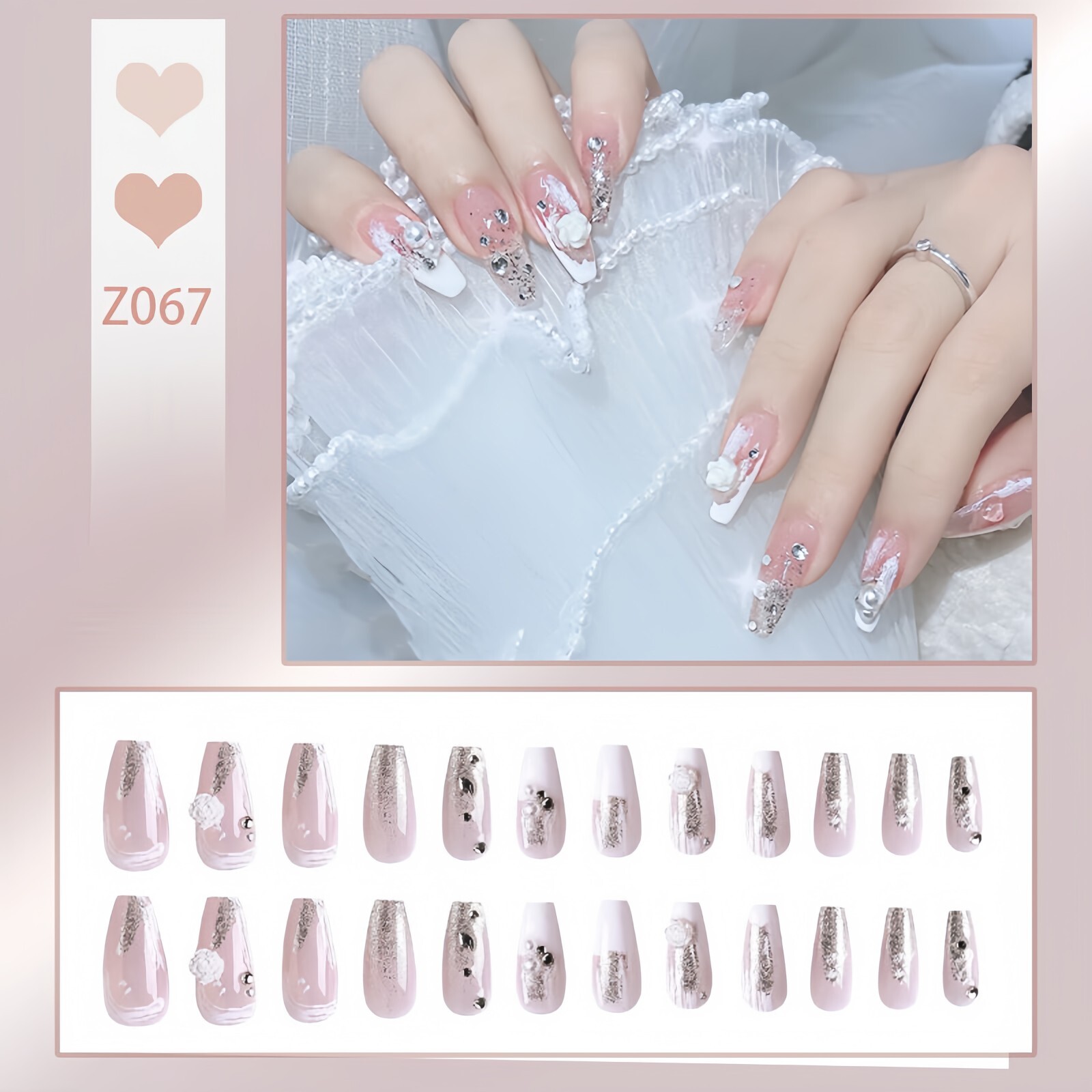 Glamnetic Reusable SPRINKLES 24 Nails, Glue, File, Stick, Alcohol