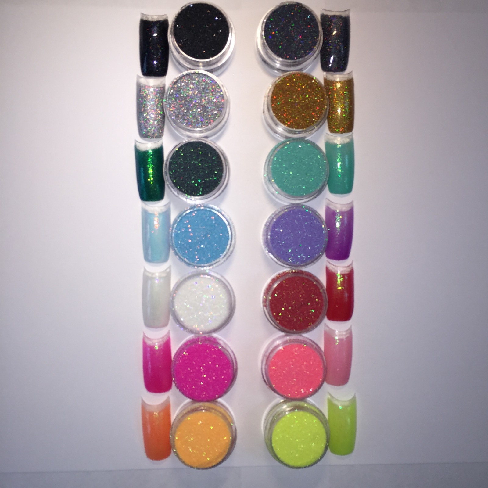 Holographic Nail Glitters Powder 14 pieces SET Iridescent Mermaid Effect Glitter