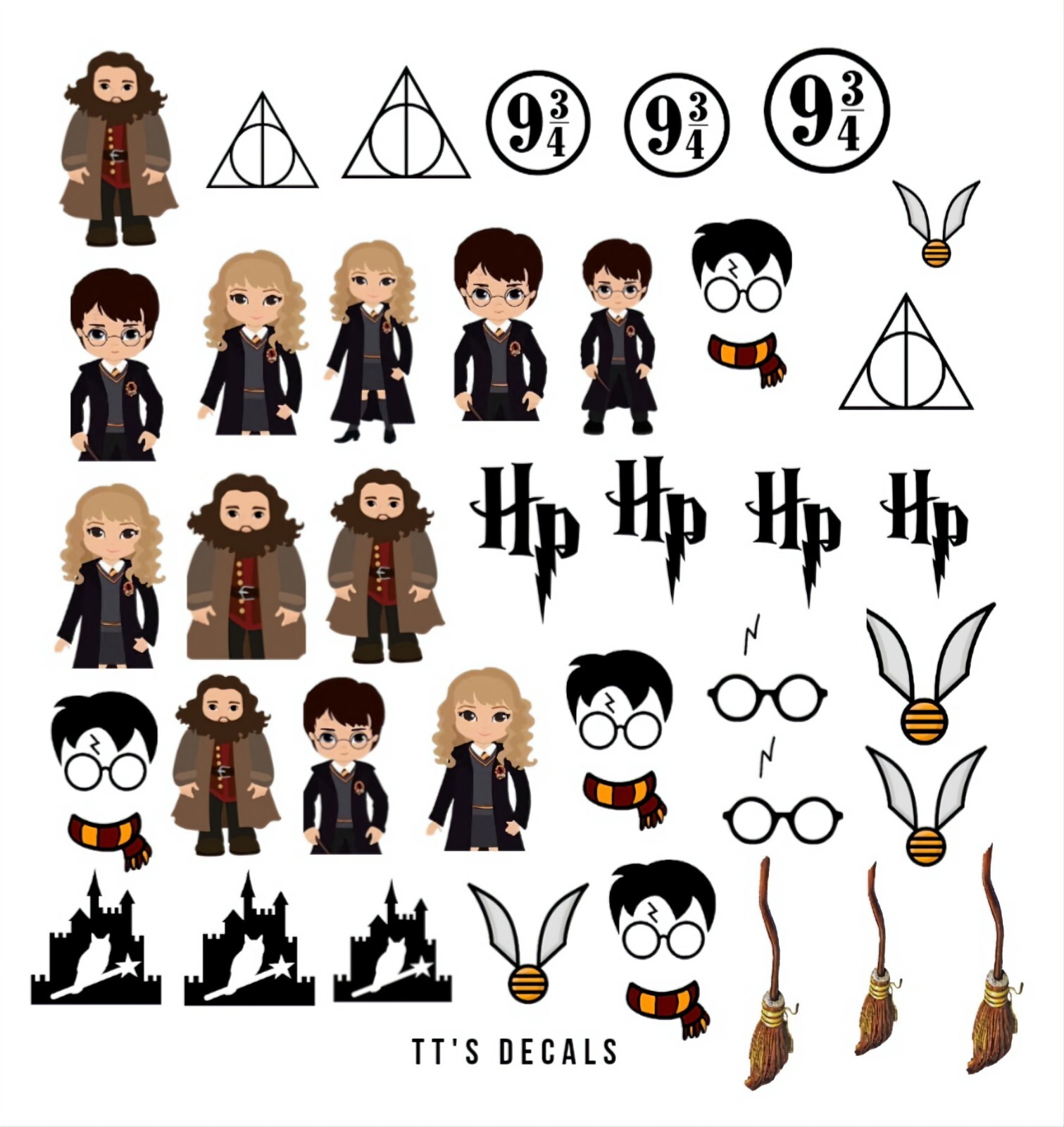 Harry Potter Nail Art Water Slide Decals