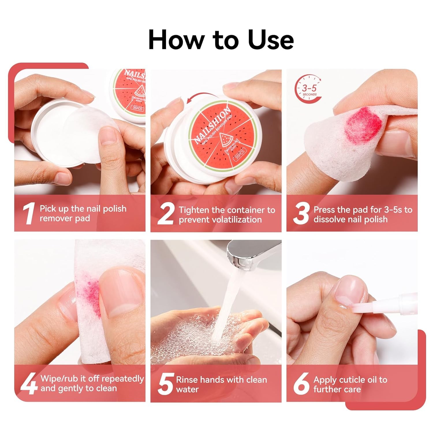 Nail Polish Remover Pads, 140 Pcs Travel Fingernail Polishes Wipes in 4…