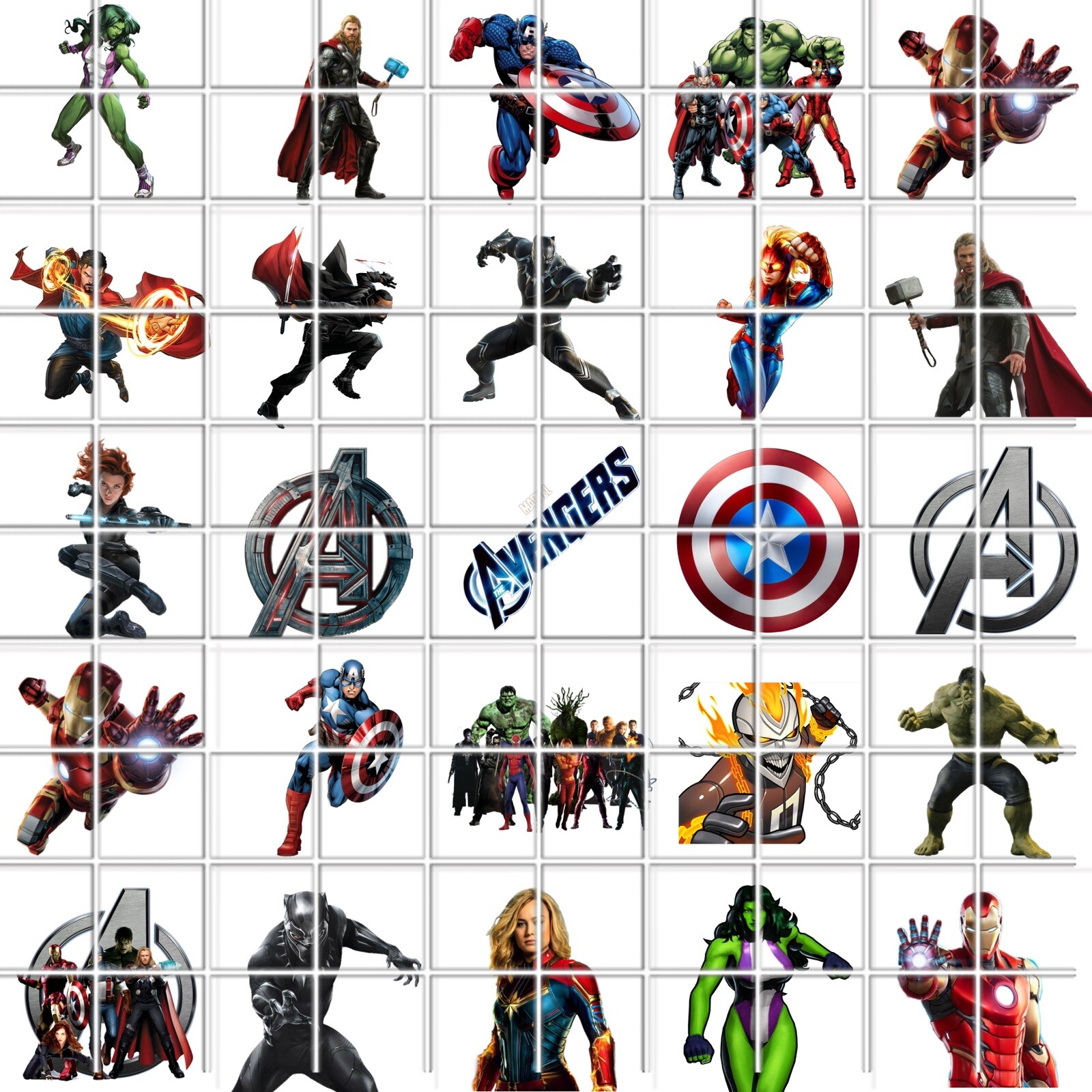 Avengers Waterslide Nail Decals Set Of 50 Instructions & Bonus