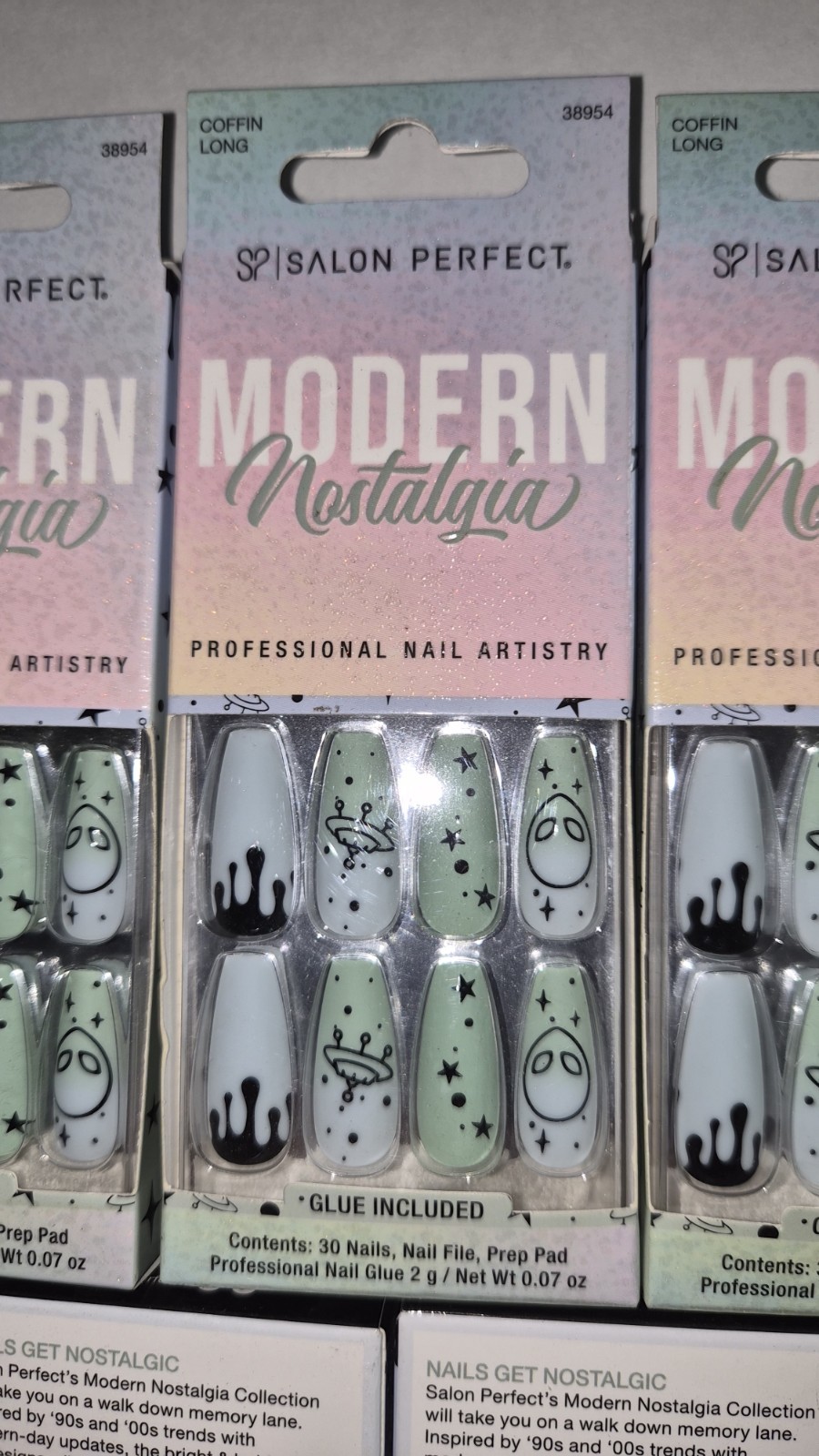 Salon Perfect Modern Nastalgia Professional Nail Artistry x5 Coffin Long