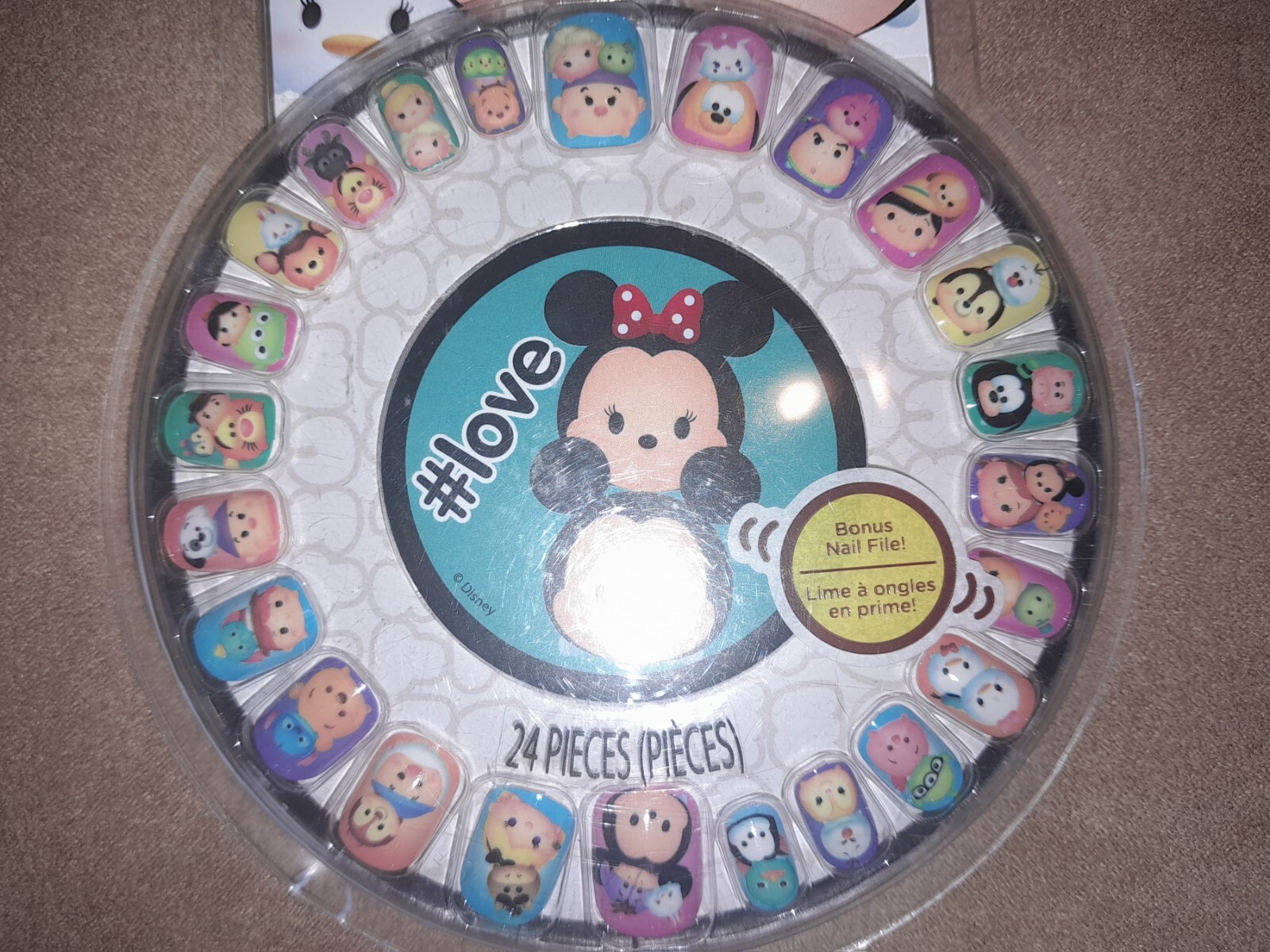 Kids Press On Nails LOT, Disney Tsum Tsum, HELLO KITTY, Fairy, Butterfly, Emoji