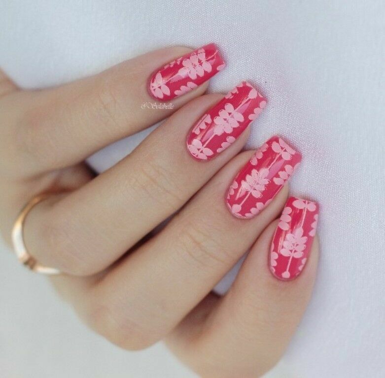 Nail Art Stamping Template Badge Theme Image Plate Stamper Scraper Kit BP 27