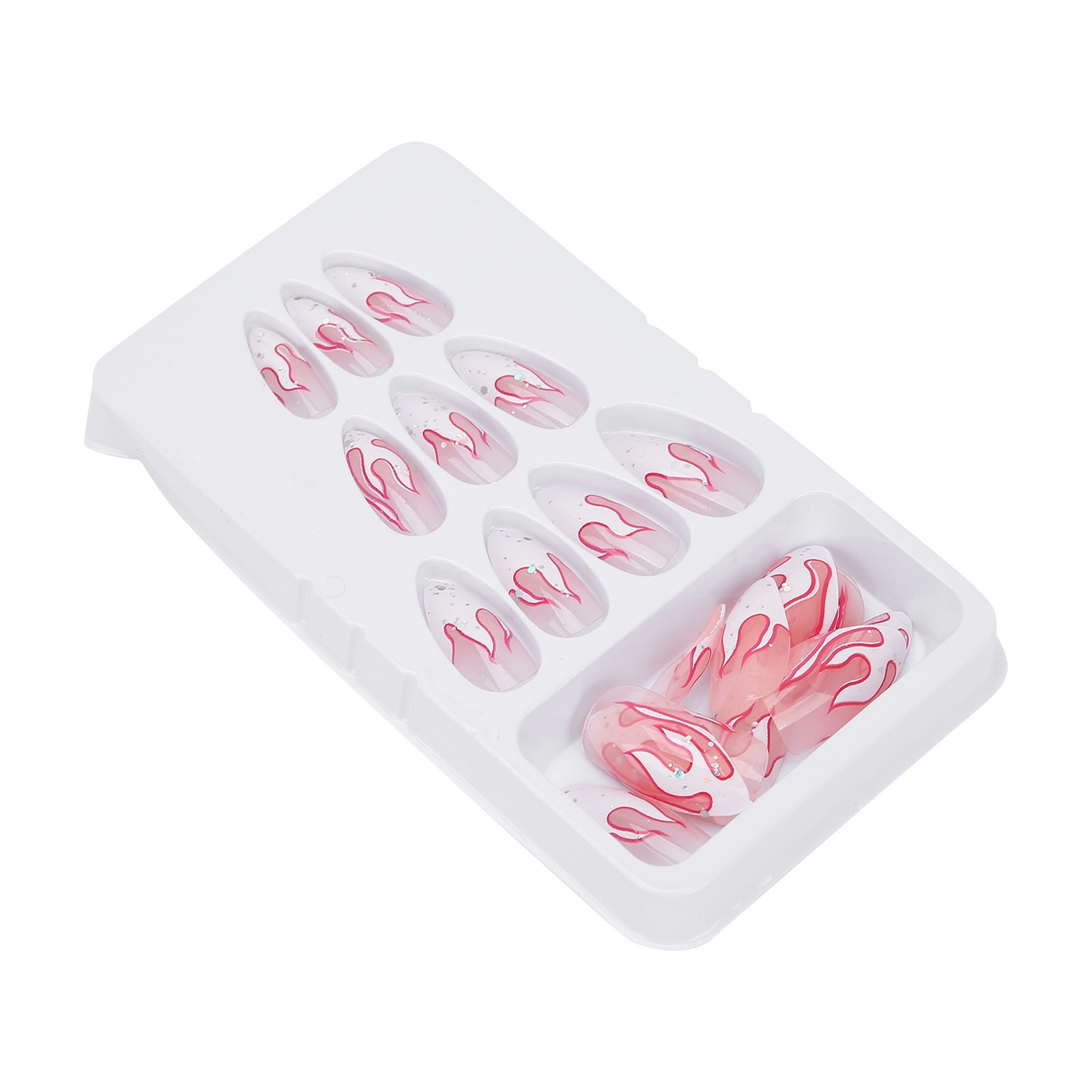 24pcs Women Girls Exquisite False Nails Full Cover Fashionable Fake Nail Tip CHU
