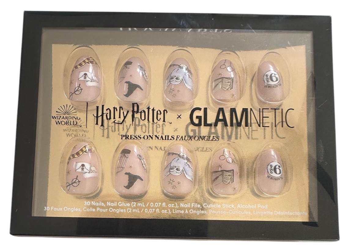 Harry Potter x Glamnetic Hp 30 Press On Nails kit | Short Almond