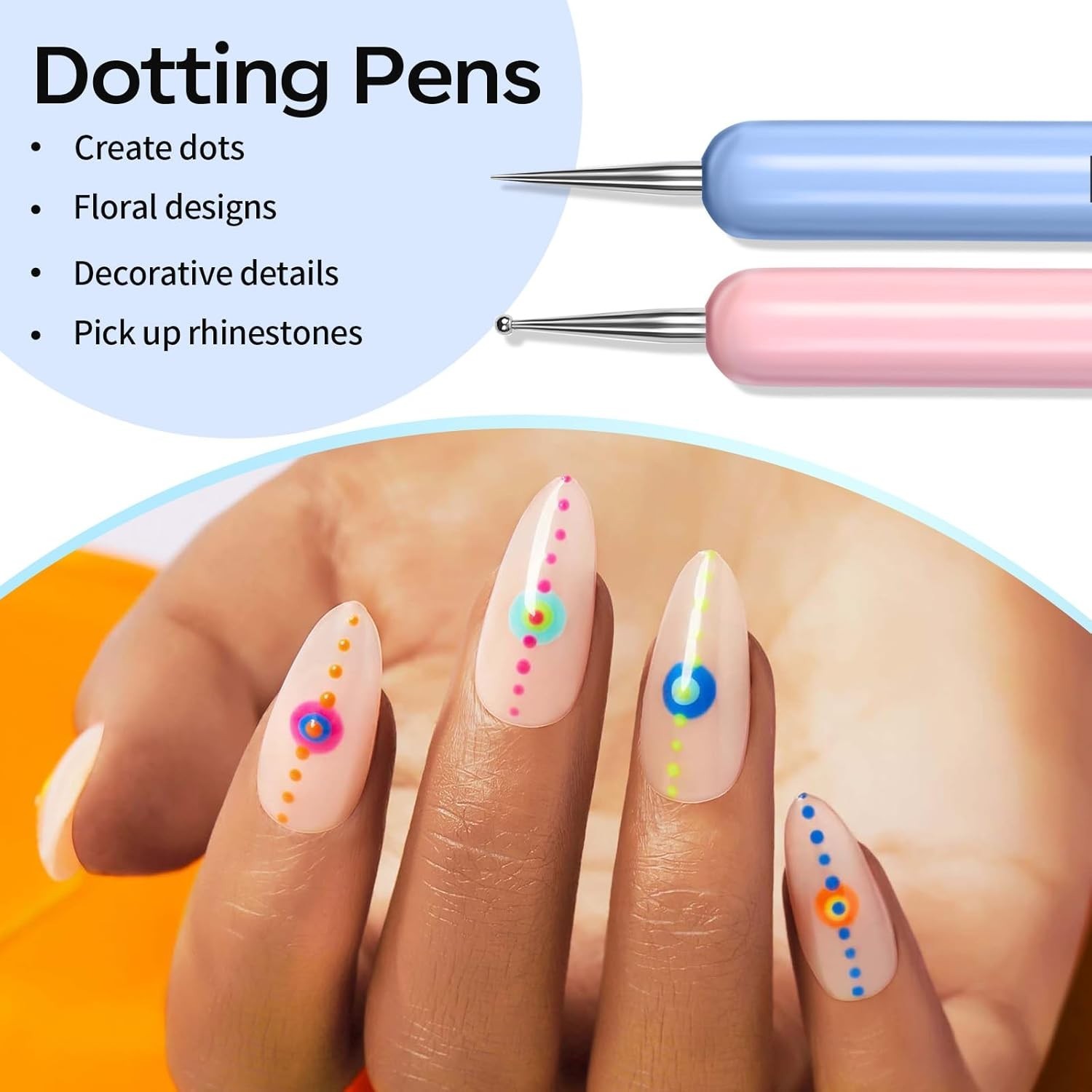6-Piece Nail Art Brush Set for Gel Polish & 3D Design Enthusiasts