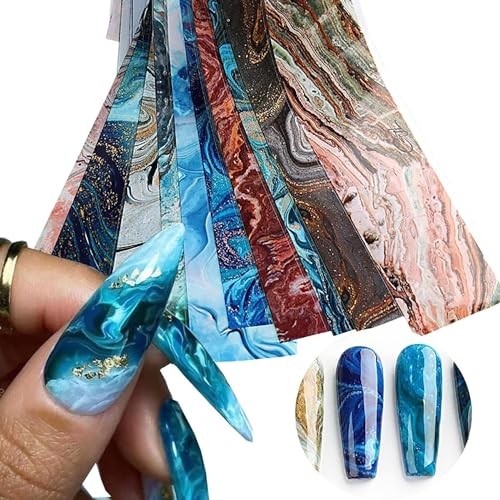 Mable Nail Foil Holographic Nails Foils Transfer Foil for Nails Starry Style 2
