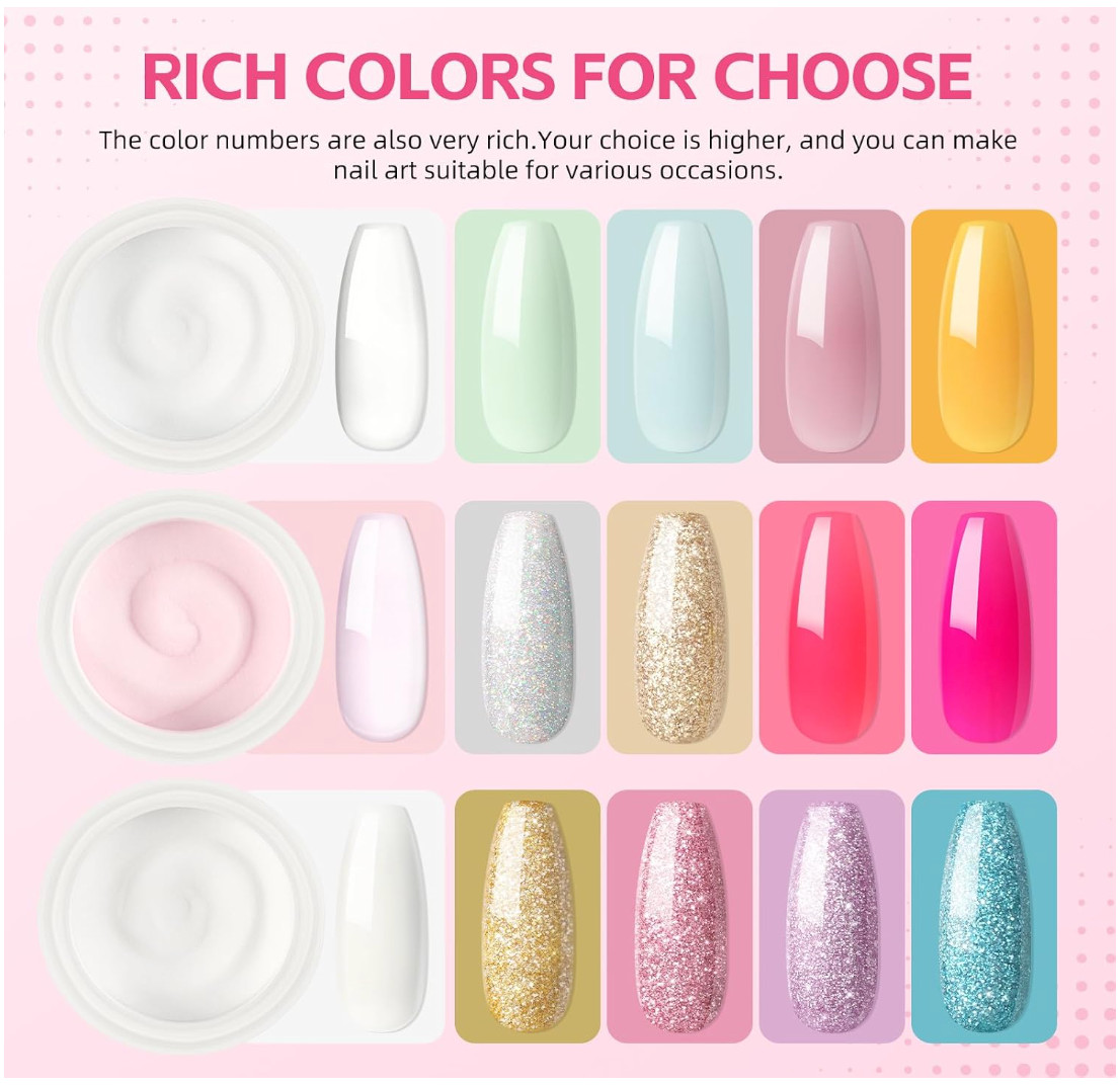 Acrylic Nail Kit for Beginners: Professional Acrylic Powder Set with Everything