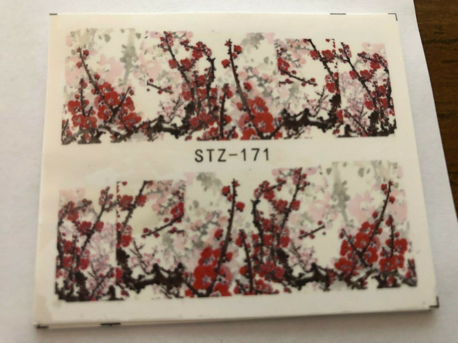 Full Wrap Water Transfers Nail Art Decals Flower Clock Leaf Bow Decoration NS11