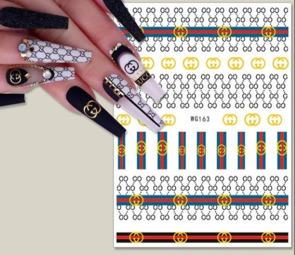 NWT NAIL ART DESIGN SELF-SEAL STICKERS SOLID TAN, RED, YELLOW N°106!