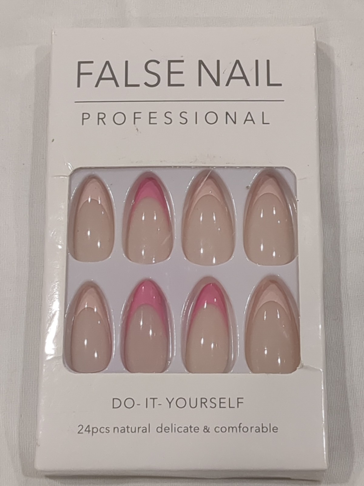 False Nail Sets- Lot Of 3-Press On Nails- Pink & Silver, Coffin & Almond- New