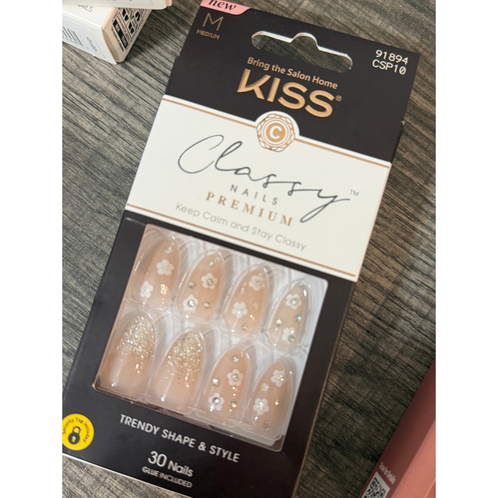 (10 Packs) Press On Nail Bundle – Light Colors, Cateye, Nude, Pink – NEW