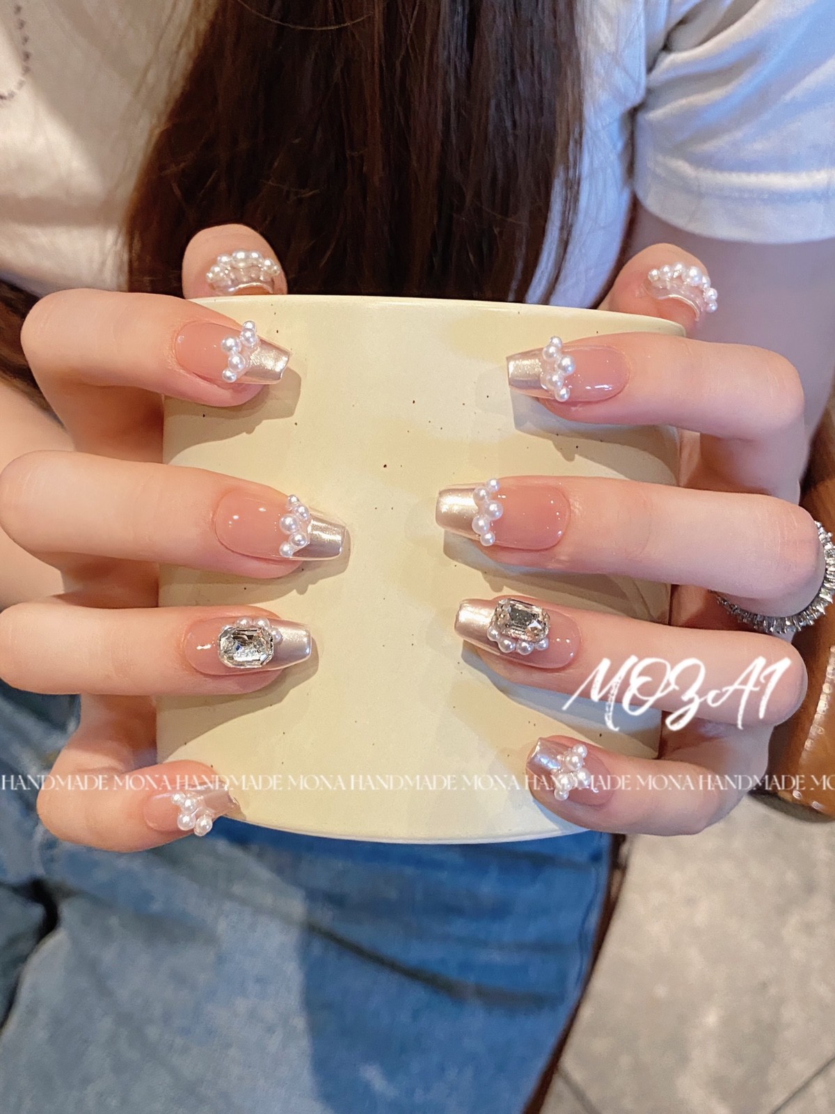 GAOCHAO handmade press on nails Dreamy Princess small