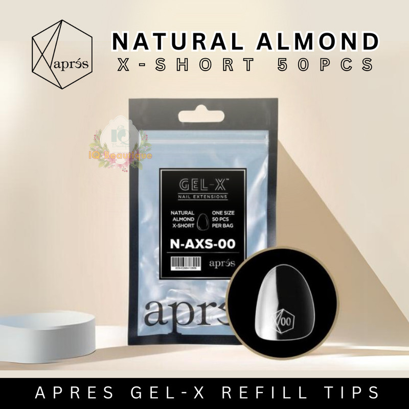Apres Gel-X Natural Almond Extra Short Refill 50pc [4.5,5.5,6.5 included]