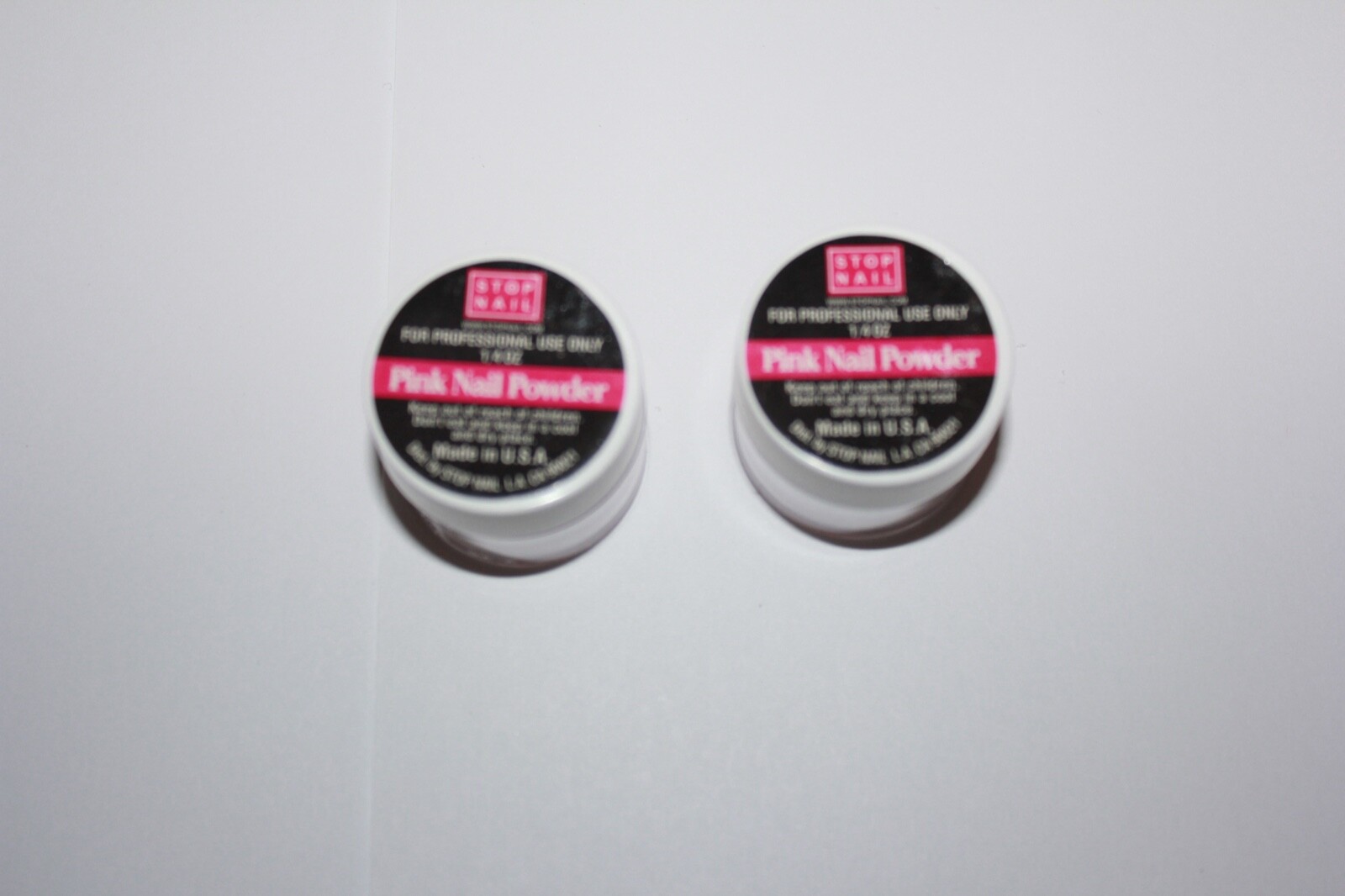 Stop Nail Pink Nail Powder 1/4 Oz Lot Of 2 Sealed