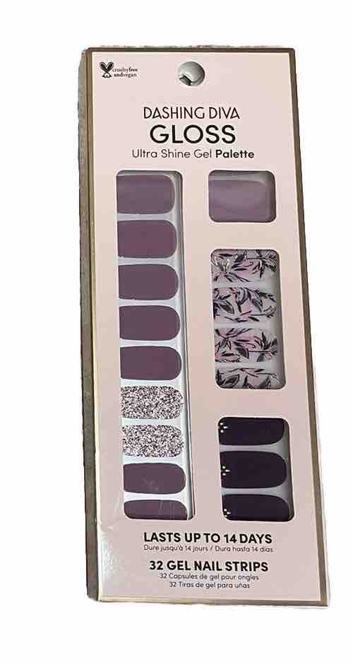New~Dashing Diva Gloss Ultra Shine Gel Palette 32 Nail Strips, Alpine Retreat