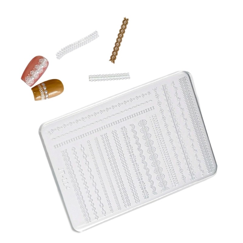 Multiple Pattern Silicone Mould for 3D Nail Art Designs and Craft Embellishments