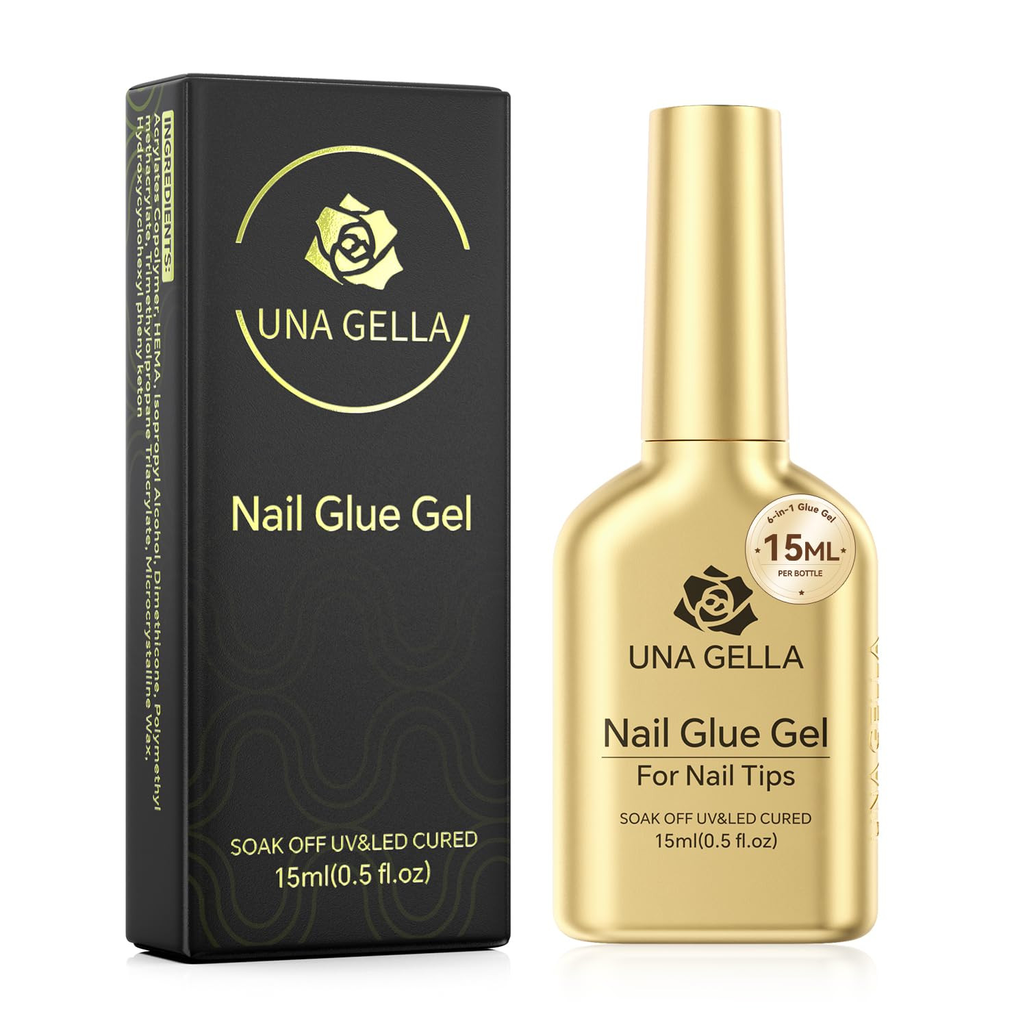 pegamento en gel para unas acrilicas 6 en 1 base coat de larga duracion u v 15ml