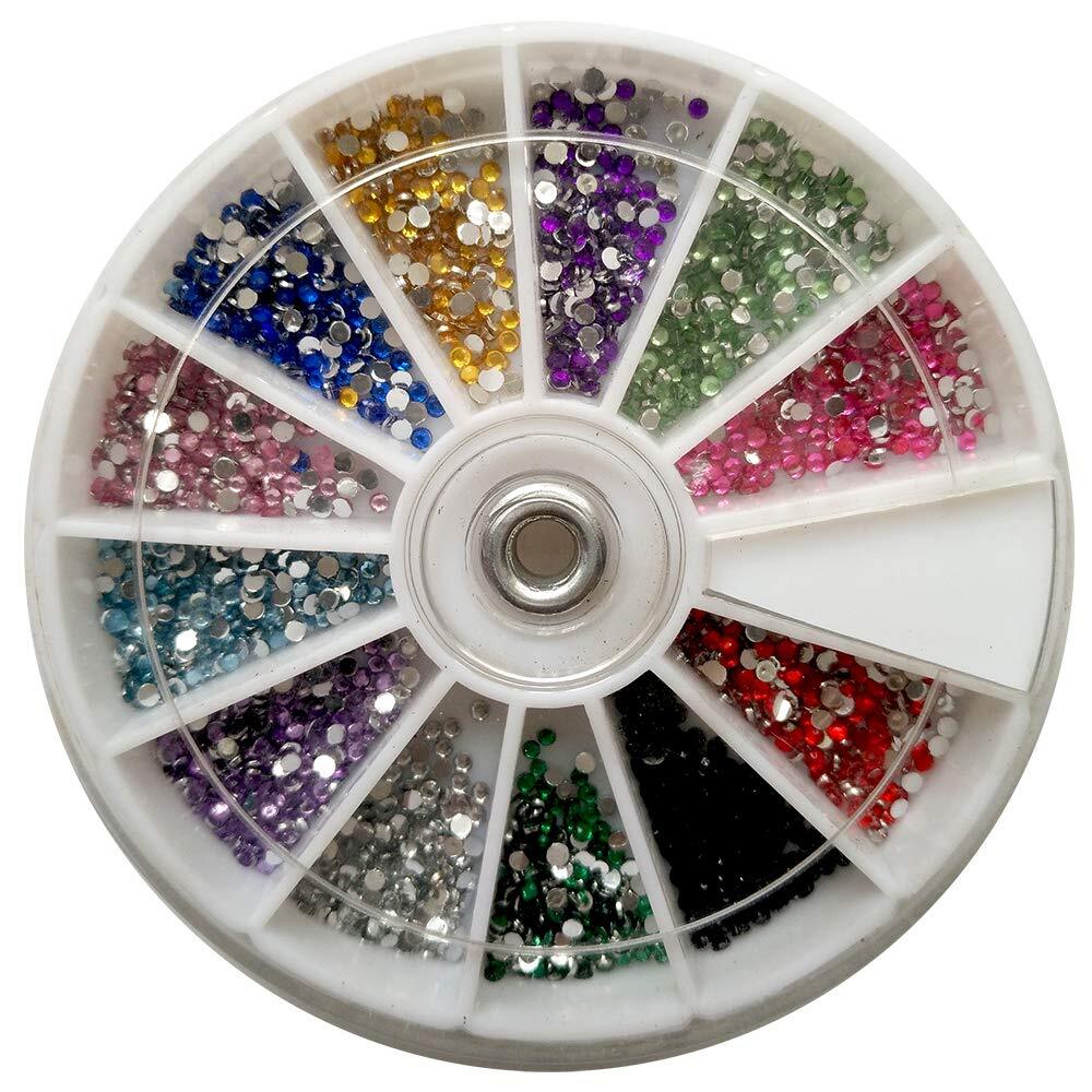 [DDP] 1.5mm 2mm Faceted Flat Round 4800pcs Acrylic Rhinestones Decoration DIY