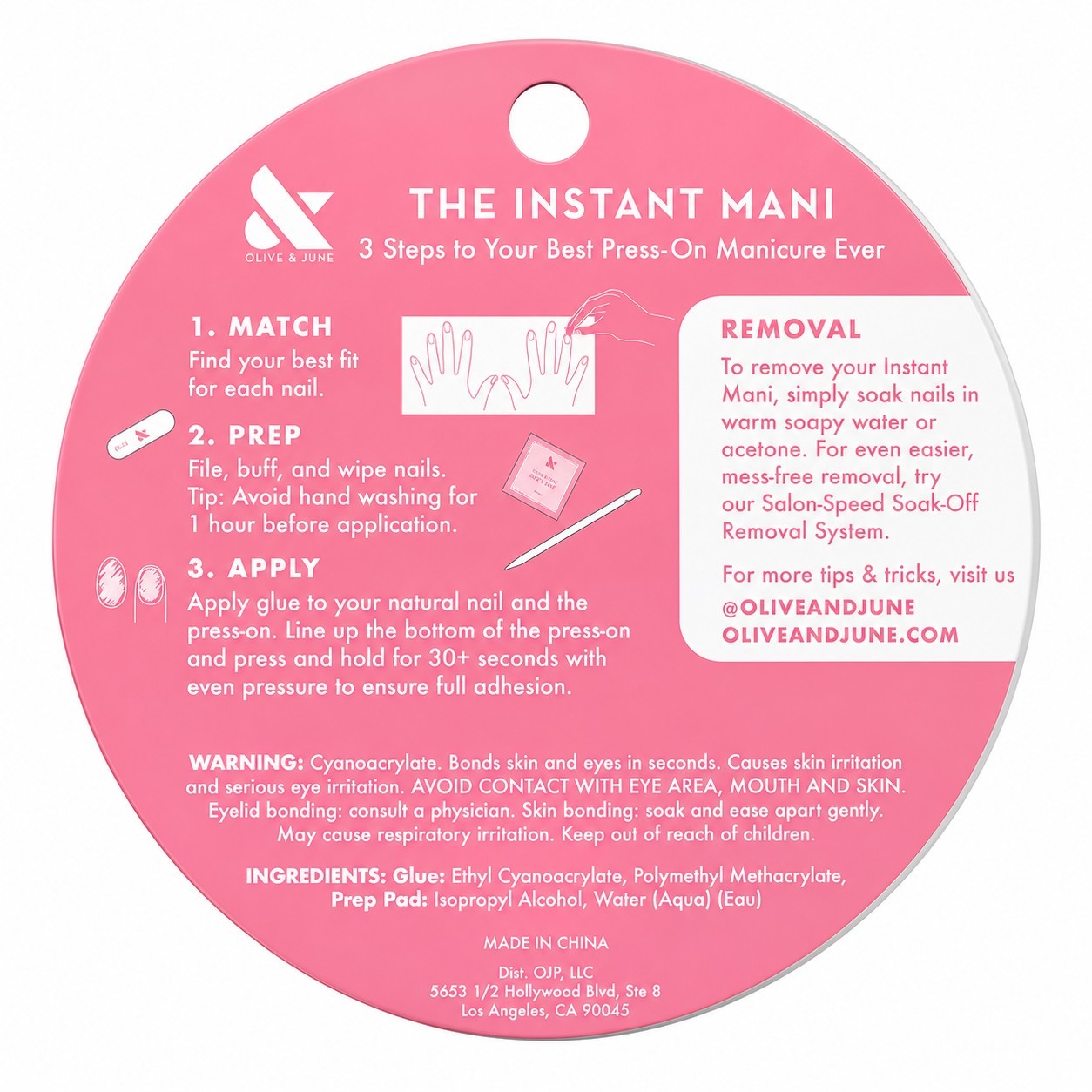Olive & June Bundle – Instant Mani Press-Ons, 2 Pressies for Kids, Nails Polish