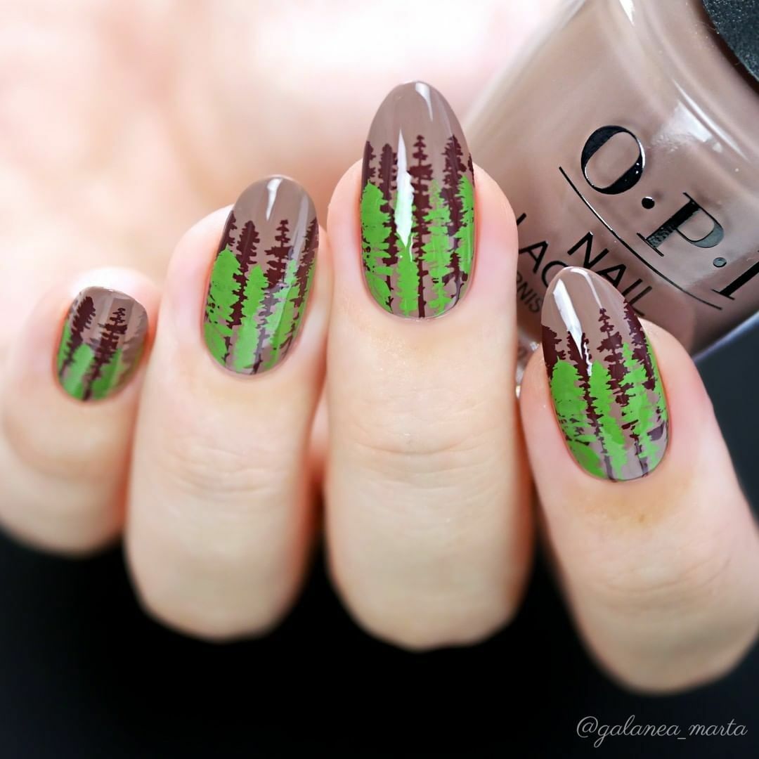 B070 Campfire Stories Stamping Plate For Stamped Nail Art Design