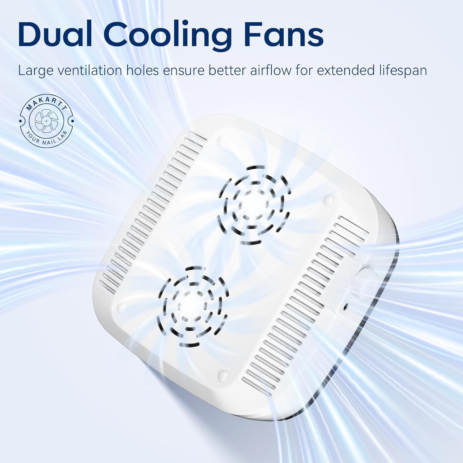 Nail Dust Collector Plug-in 60W Dual Turbines Adjustable Suction Indoor