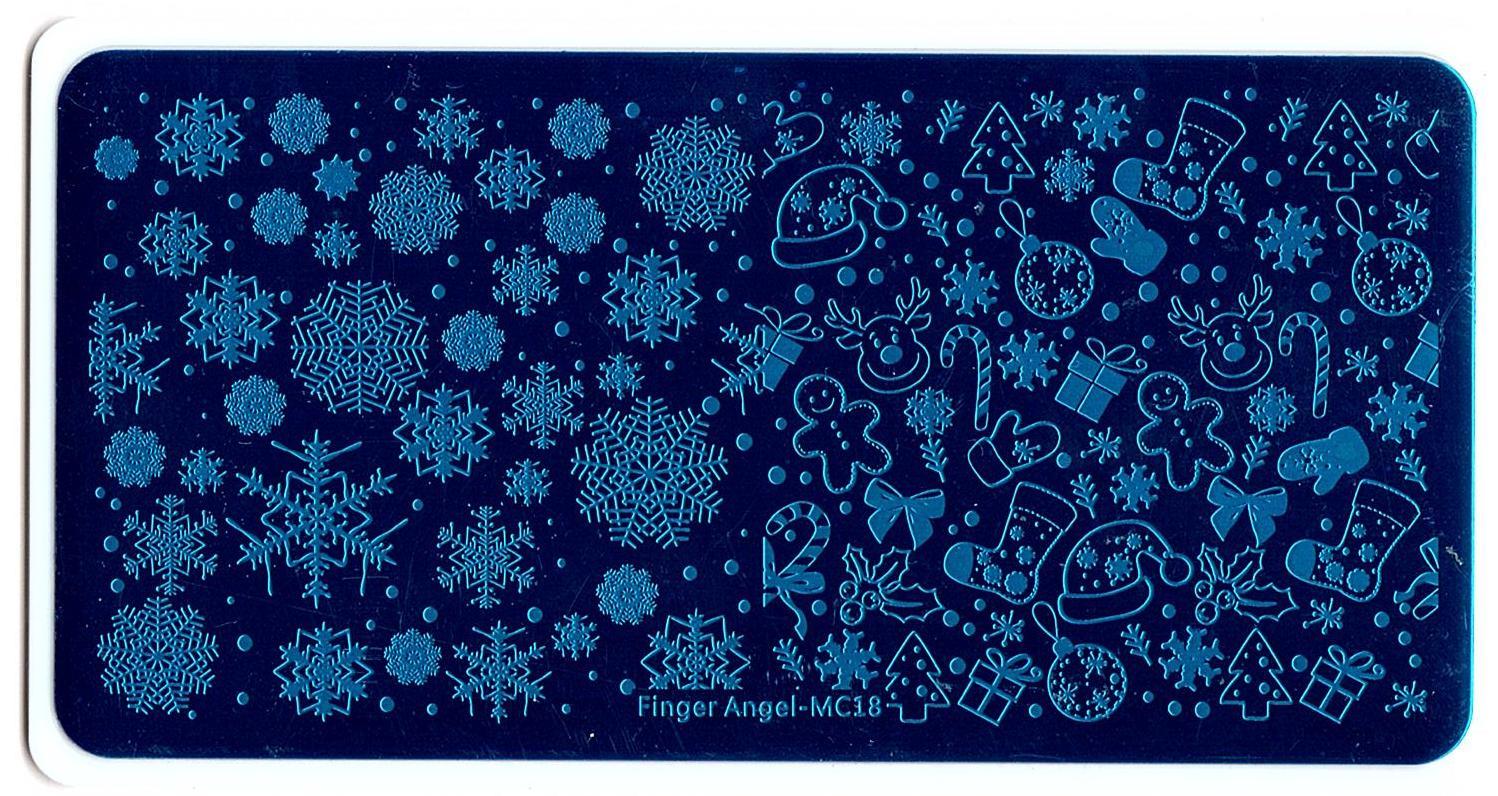 Merry Christmas Designs Nail Art Manicure DIY Stainless Steel ImageTemplate