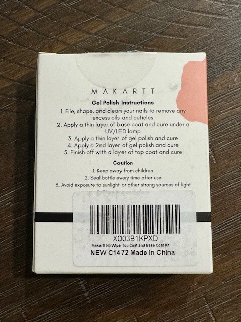 Makartt Your Nail Lab ~ Nail Artiste Collection ~ Base & Top Coat ~ NEW IN BOX