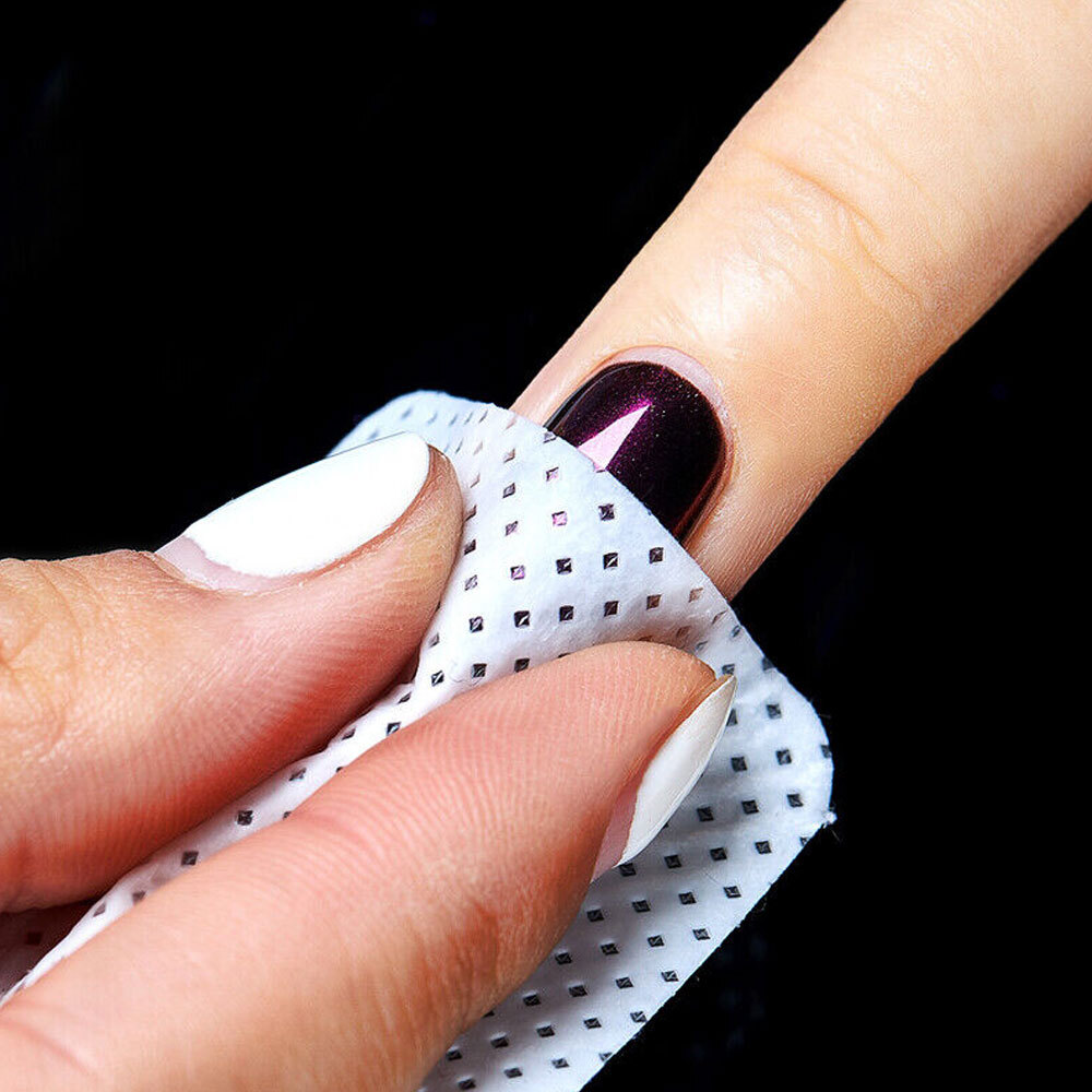 300 Pack Lint Free Cotton Pads Nail Wipes for Gel Remover Nails Disposable Lot