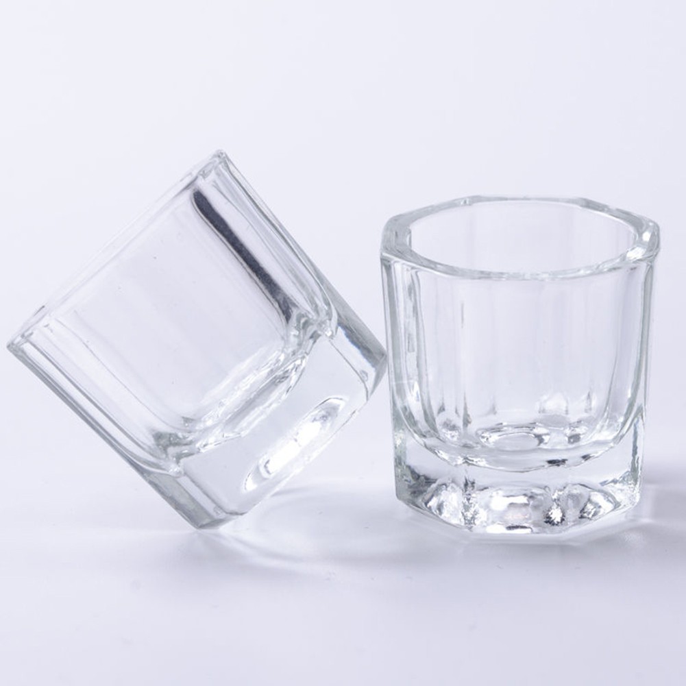 Octagonal Shape Glass Cup Dappen Dish Container for Arcylic Nail Art Liquid