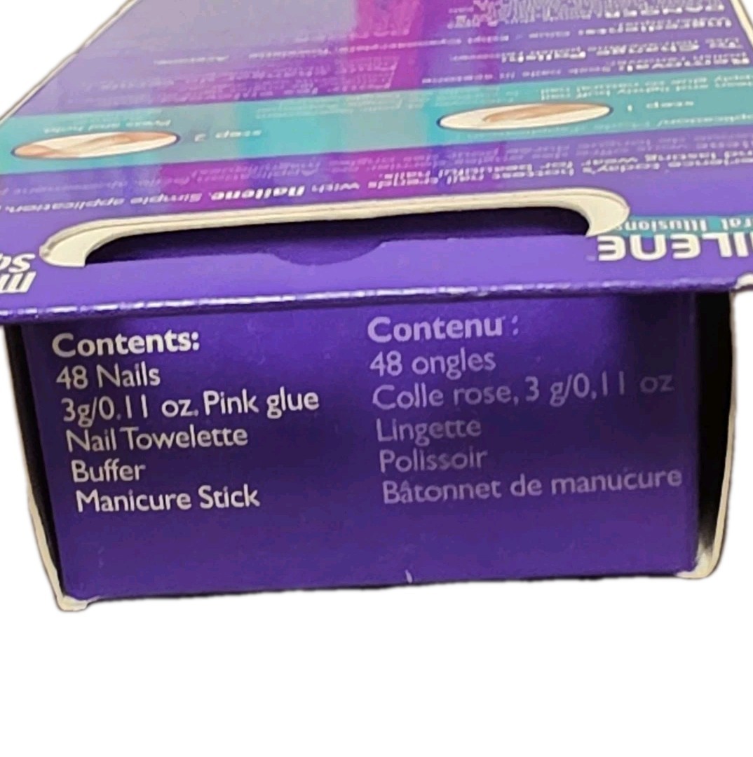 2 Pack NEW 48 Each NAILENE Medium Square & Squoval Tips w/ Glue 77220/77221