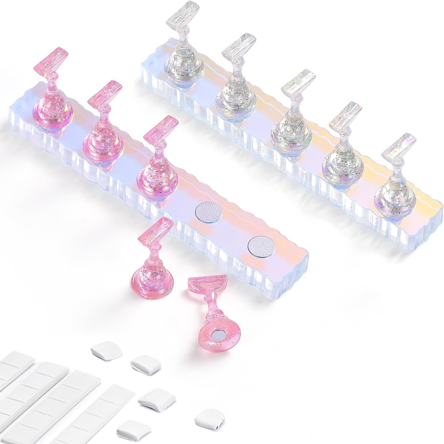 2 Set Nail Holder for Display Painting Nails – Aurora Acrylic Magnetic Practice