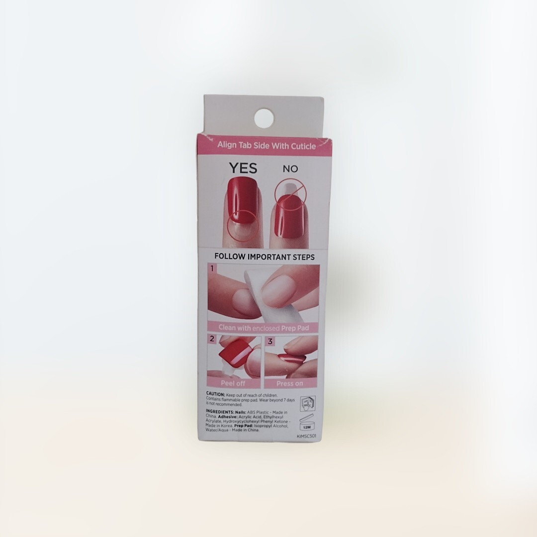Kiss ImPRESS PEEL & PRESS ON NO GLUE MANI MANICURE 30 Short Nails BARE FRENCH