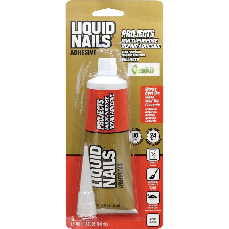 Permanent Construction Adhesive Small Projects Repairs Waterproof Bond 4oz New