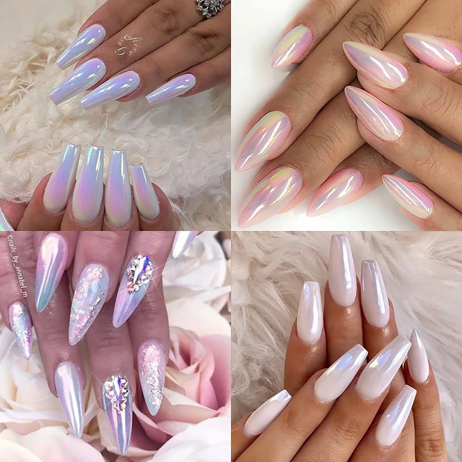 SILPECWEE 10 Rolls Glass Foil Nail Stickers Strips 10 Count (Pack of 1)