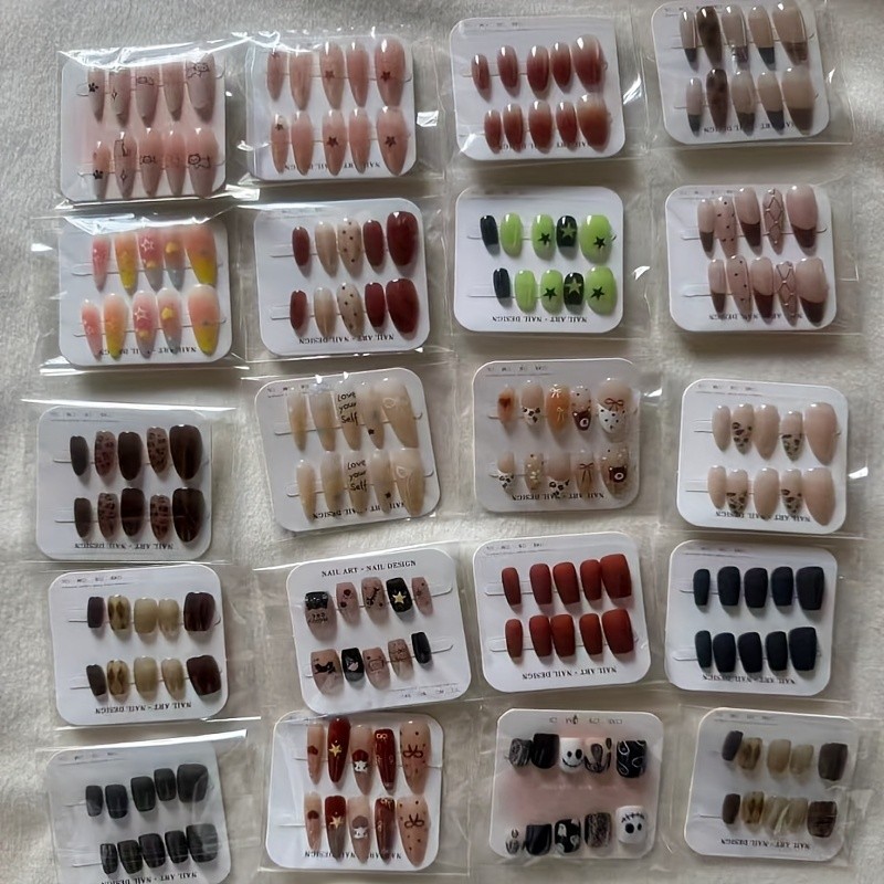 100pcs Wholesale High-Quality Handmade Press-On Nails Bulk Reusable Fake Nails