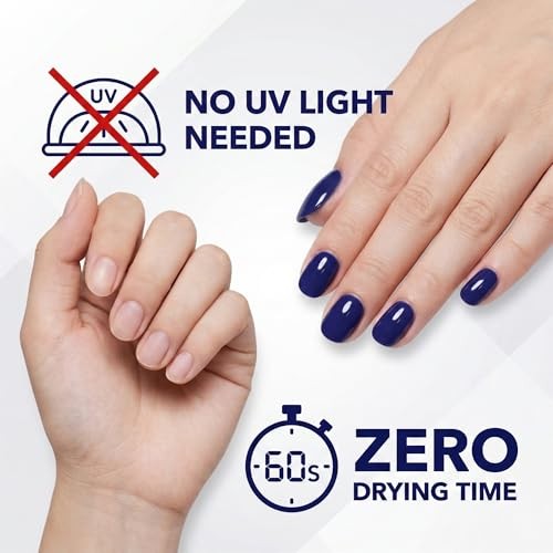 Sapphire Gel Nail Strips – Semi Cured – No UV LED Lamp Needed – Sapphire