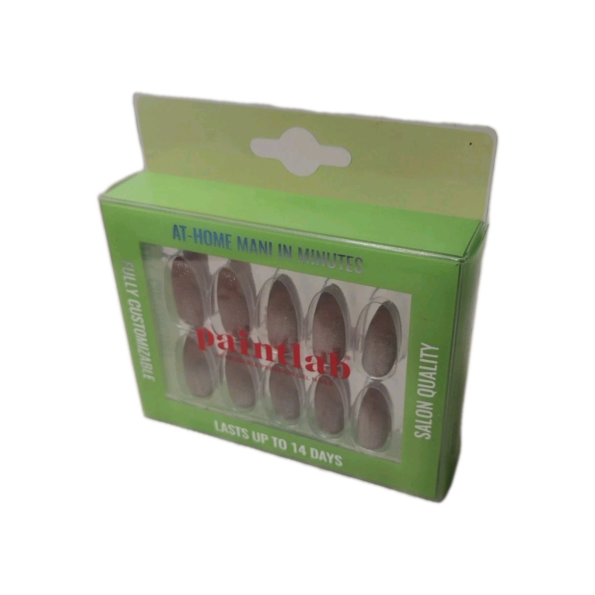 PaintLab 30pc Reusable Long Lasting GEL PRESS ON NAILS Medium Almond ROSE GOLD