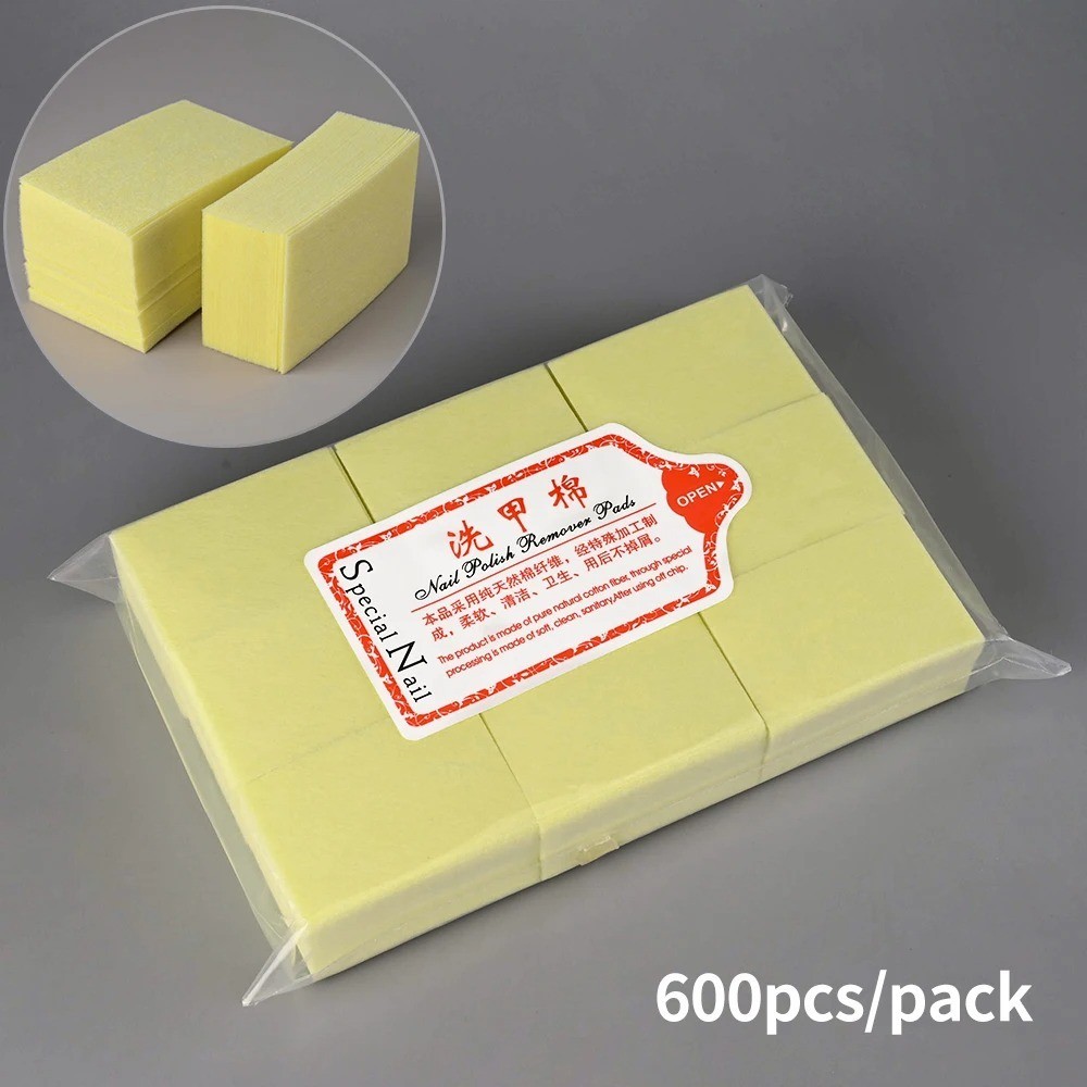 1000/600/500/100pcs Lint-Free Nail Cotton for UV Gel Polish Removal Wipes Paper
