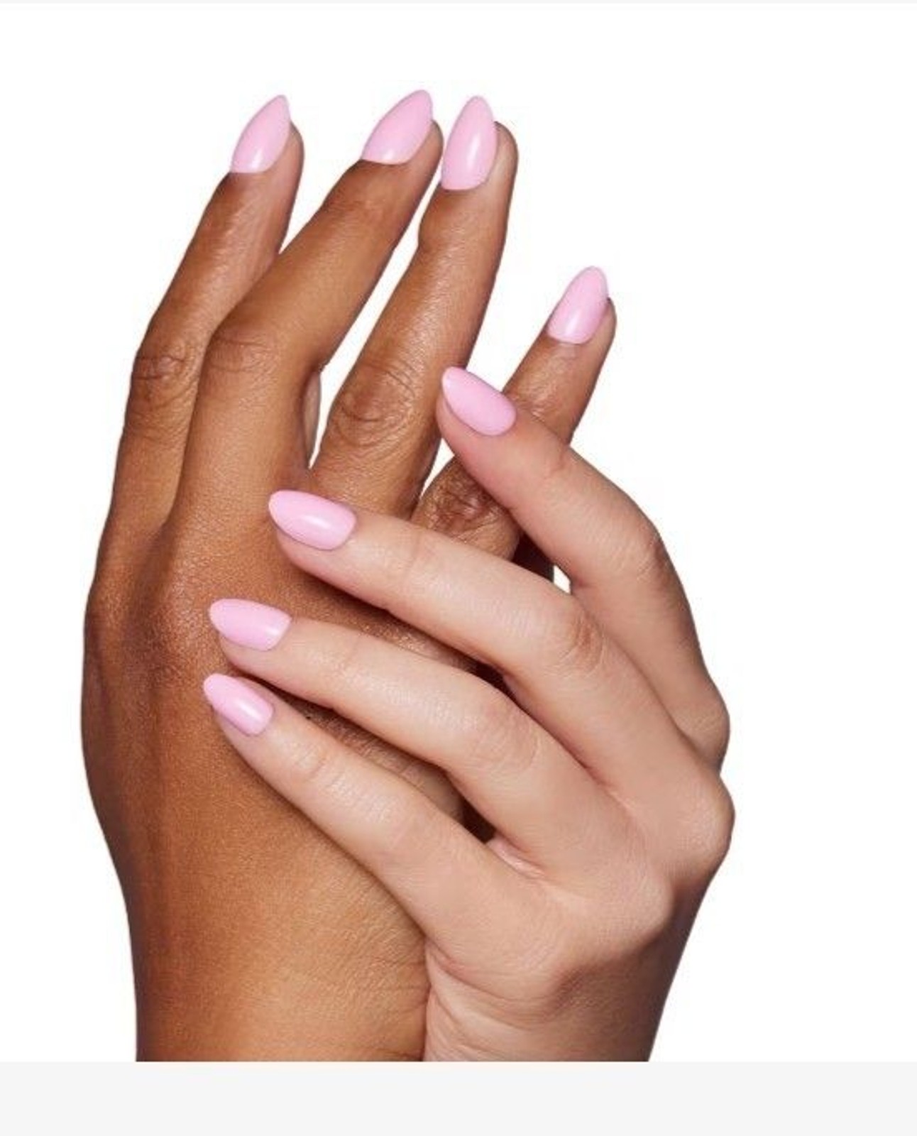 Glamnetic Premium Nails, Think Pink , Solid Opaque, Light Pastel Pink, Short NIB
